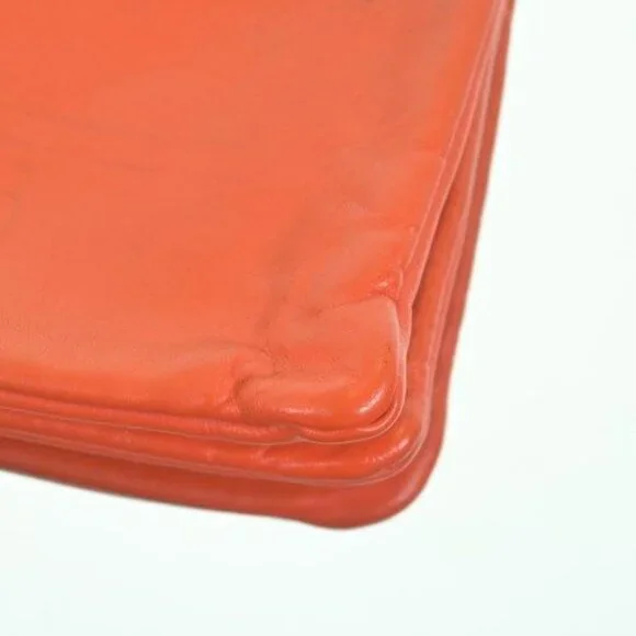 Celine Shoulder Bag Leather Orange